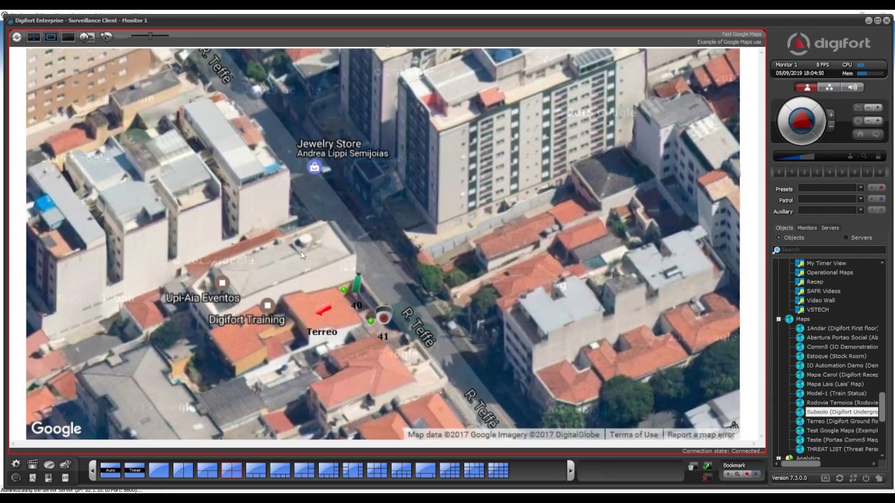 Digifort - Synoptic Maps - Configuration and Operation Basics