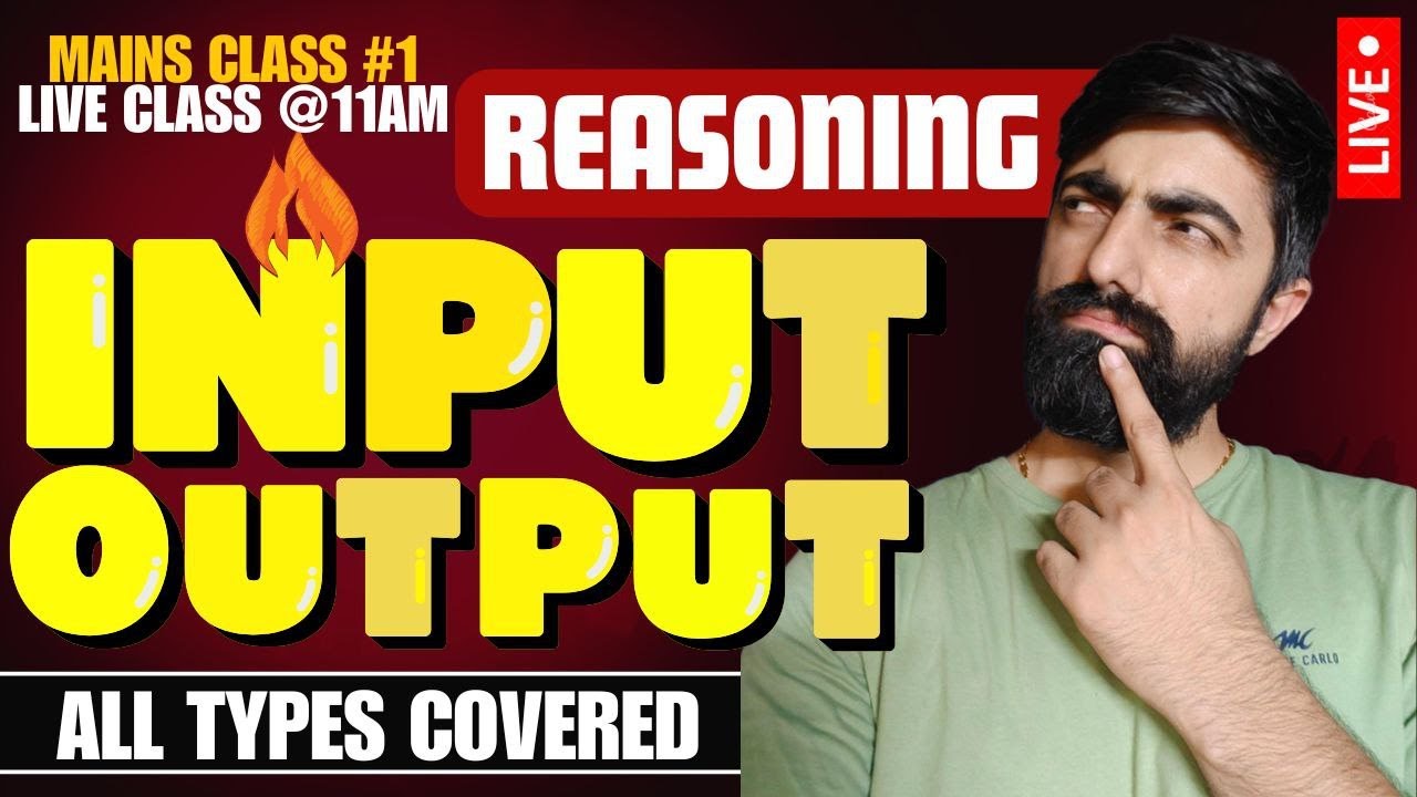 Mains Week : Machine Input Output, All Types || IBPS/SBI PO/Clerk Mains 2025 || By Dhruva Sir...
