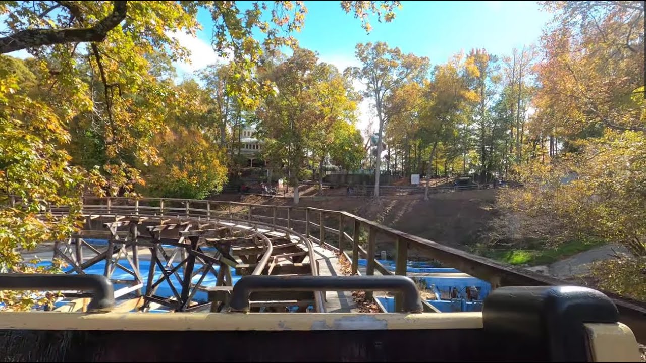 Dahlonega mine train POV Six Flags over Georgia (Non Copyright)