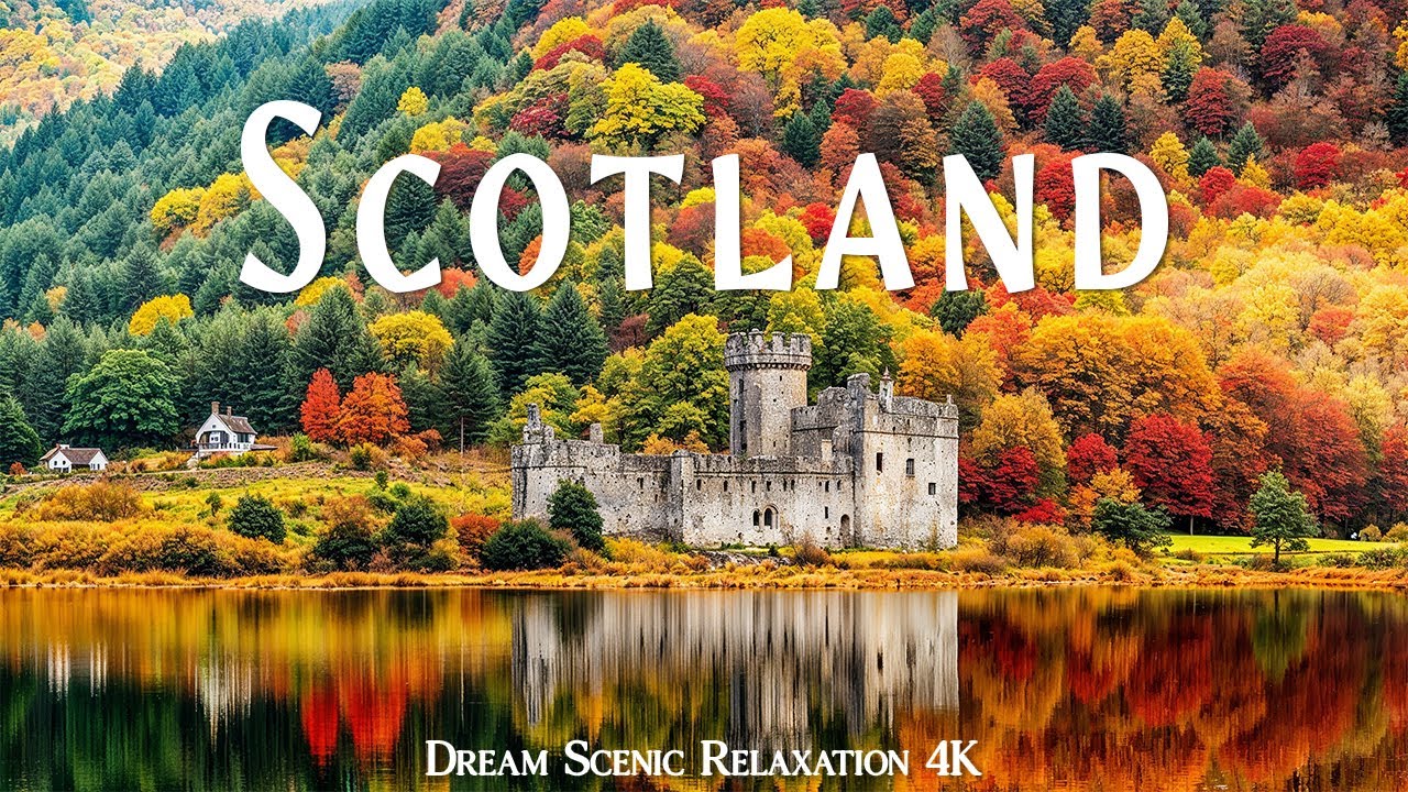 Scotland Autumn 4K &bull; Explore Wild Landscapes, Coastal Cliffs, and Quaint Villages, Calming music