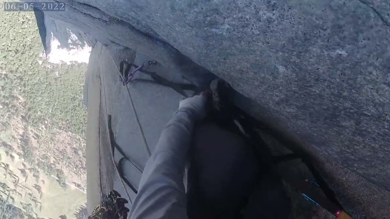 The Nose (El Capitan) - Aid Climbing - Pitch 26 Wild Stance