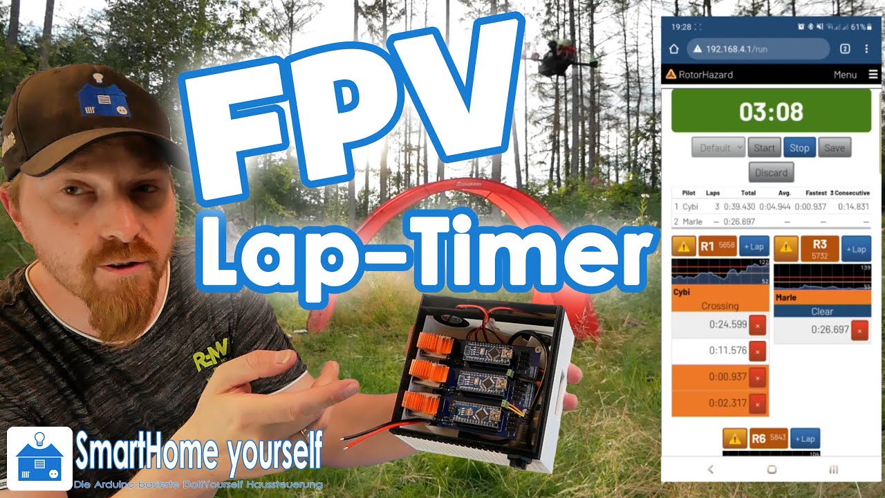 Rundenzeiten im FPV Rennen messen | RotorHazard | Raspberry Pi | Arduino