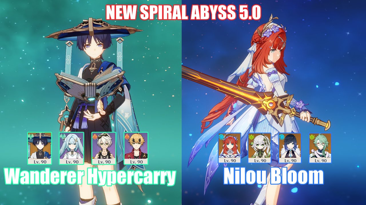 C0 Wanderer Hypercarry & C0 Nilou Bloom | NEW Spiral Abyss 5.0 | Genshin Impact