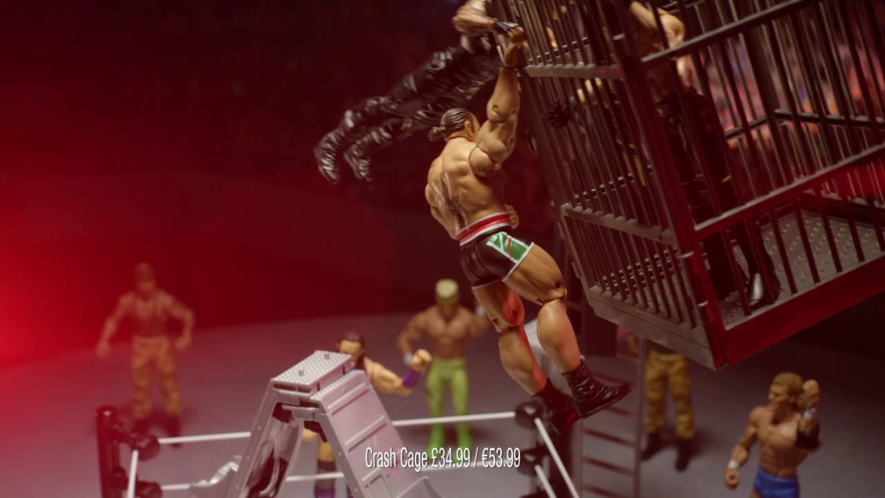 WWE Crash Cage Playset + WWE 6