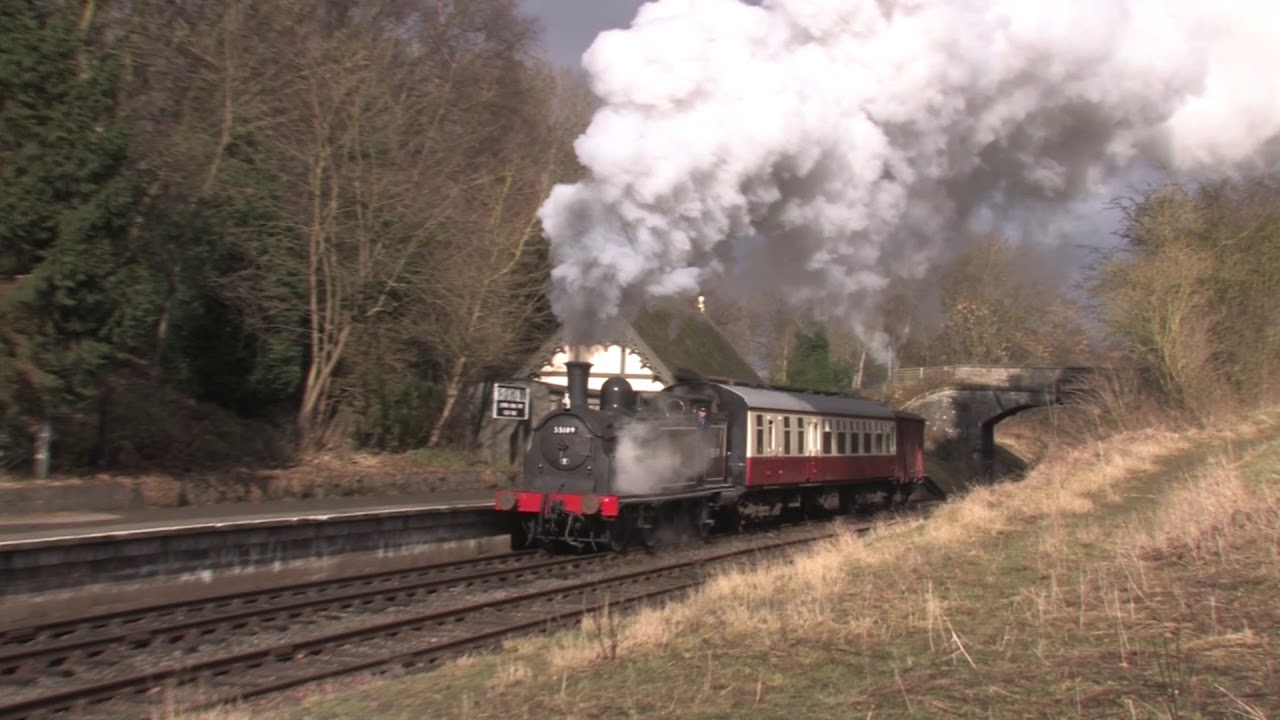 55189 in Early BR Black Livery at the Bo'ness & Kinneil Railway, Scotland
