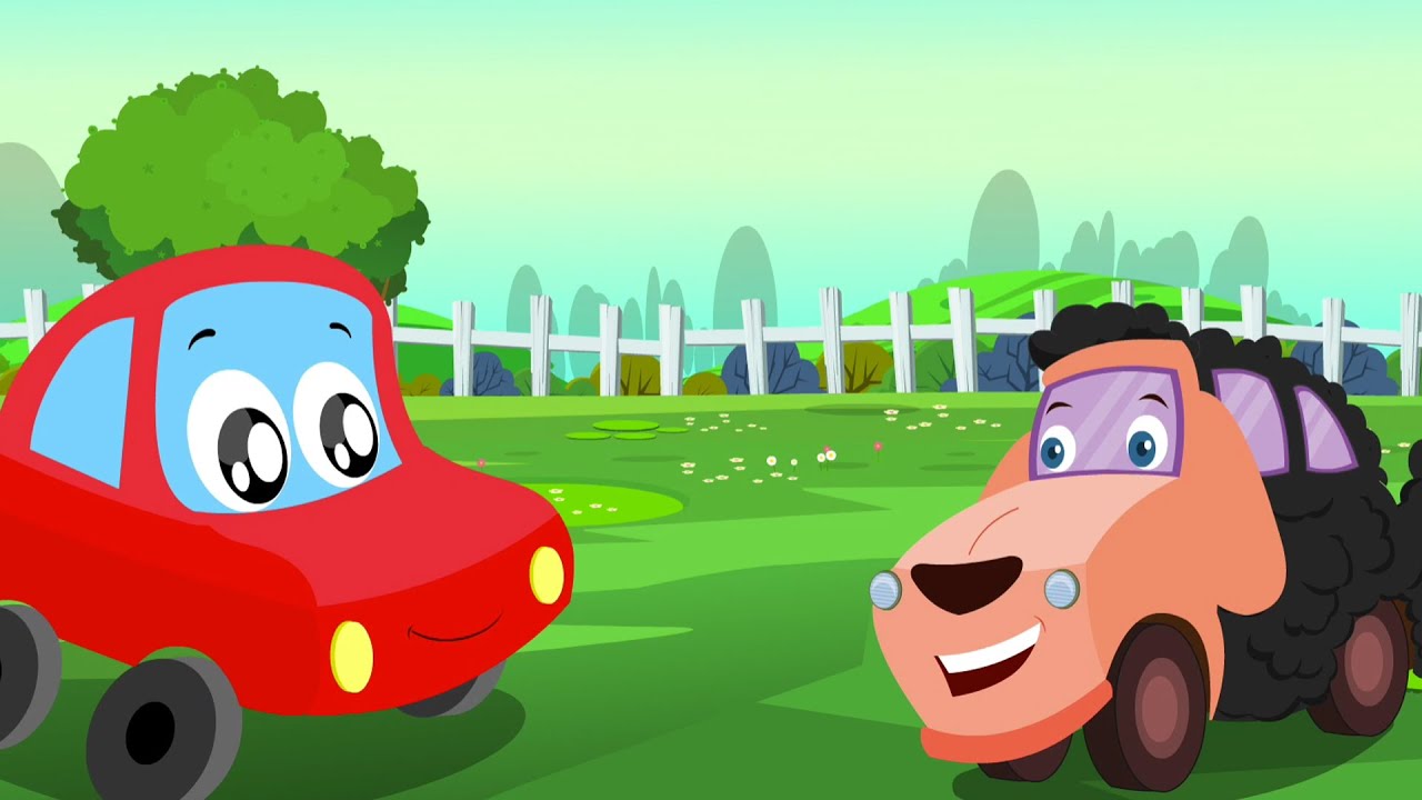 Baa Baa Black Sheep | Car Songs | Little Red Car
