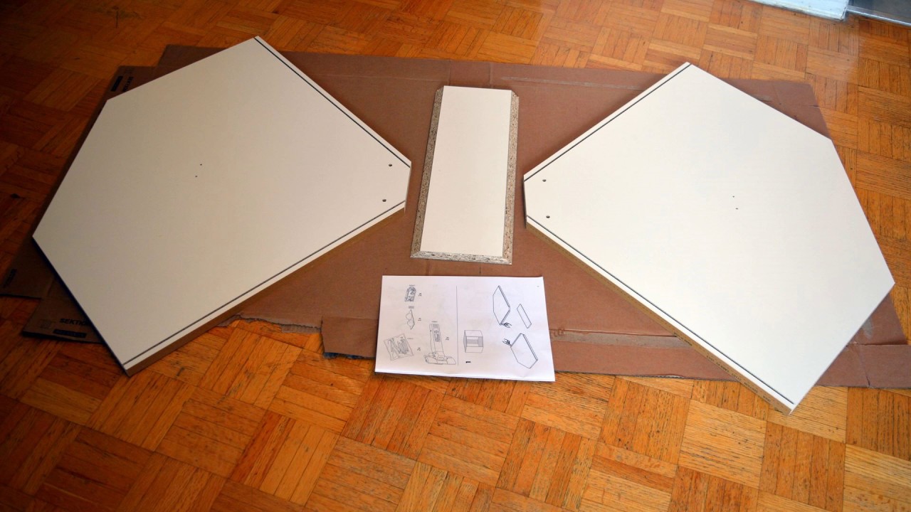 IKEA SEKTION: Assembling and Hanging the Corner Cabinet