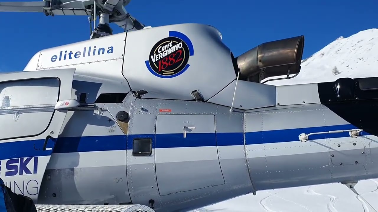 Heli Skiing in Sestriere, Italy.