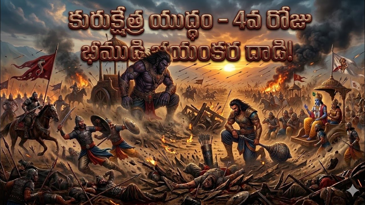 కురుక్షేత్ర యుద్ధంలో 4వ రోజు/ Kurukshetra yuddam 4th day What's happened// #ytvideos #ytstory