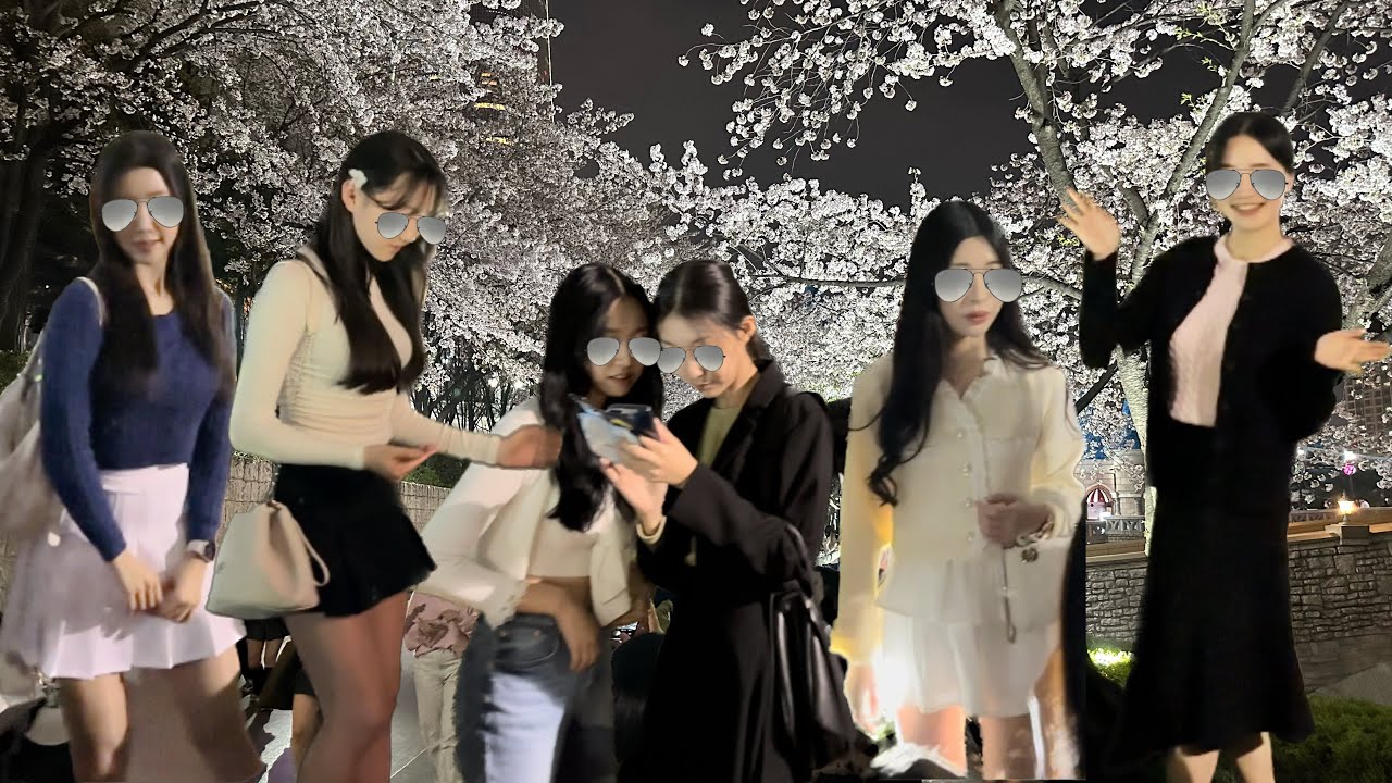 [SEOUL WALK] 잠실 석촌 호수🌸 벚꽃 야경 투어_4K HDR