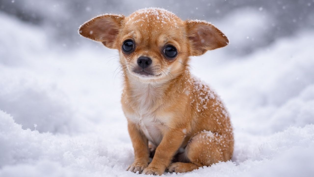 Chihuahua siedział w śniegu ze łzami na pysku... Nikt nie wiedział, co przeżył przez te trzy dni.
