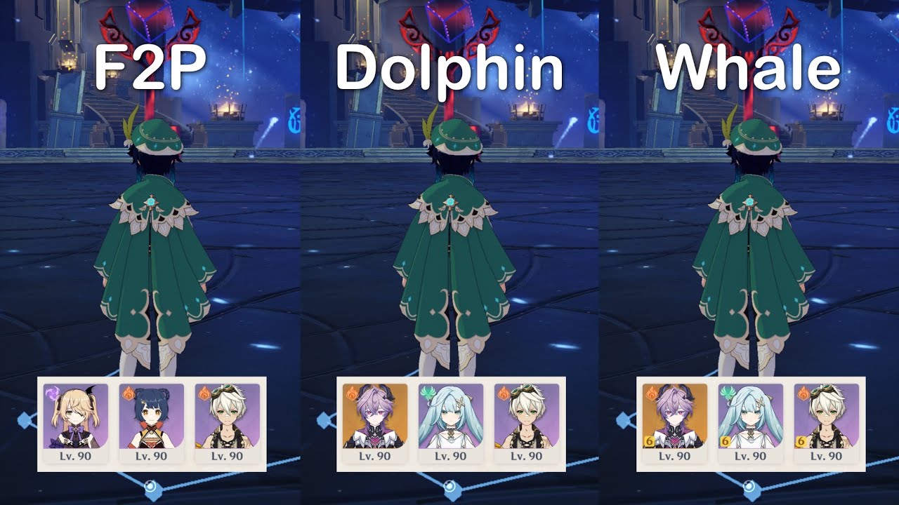 Venti Teams Compared: F2P vs Dolphin vs Whale in Abyss Floor 12