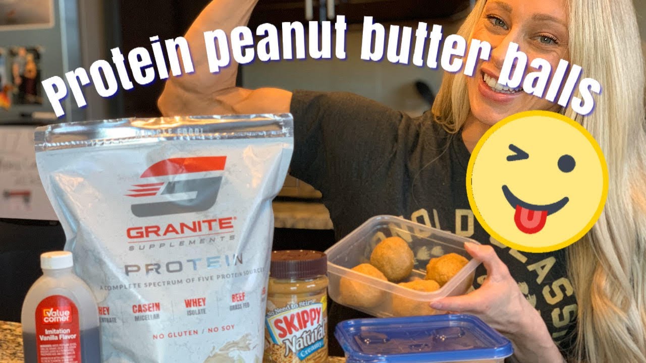 Bodybuilder Protein Peanut Butter Balls | Granite Supplements Protein Powder | NO BAKE