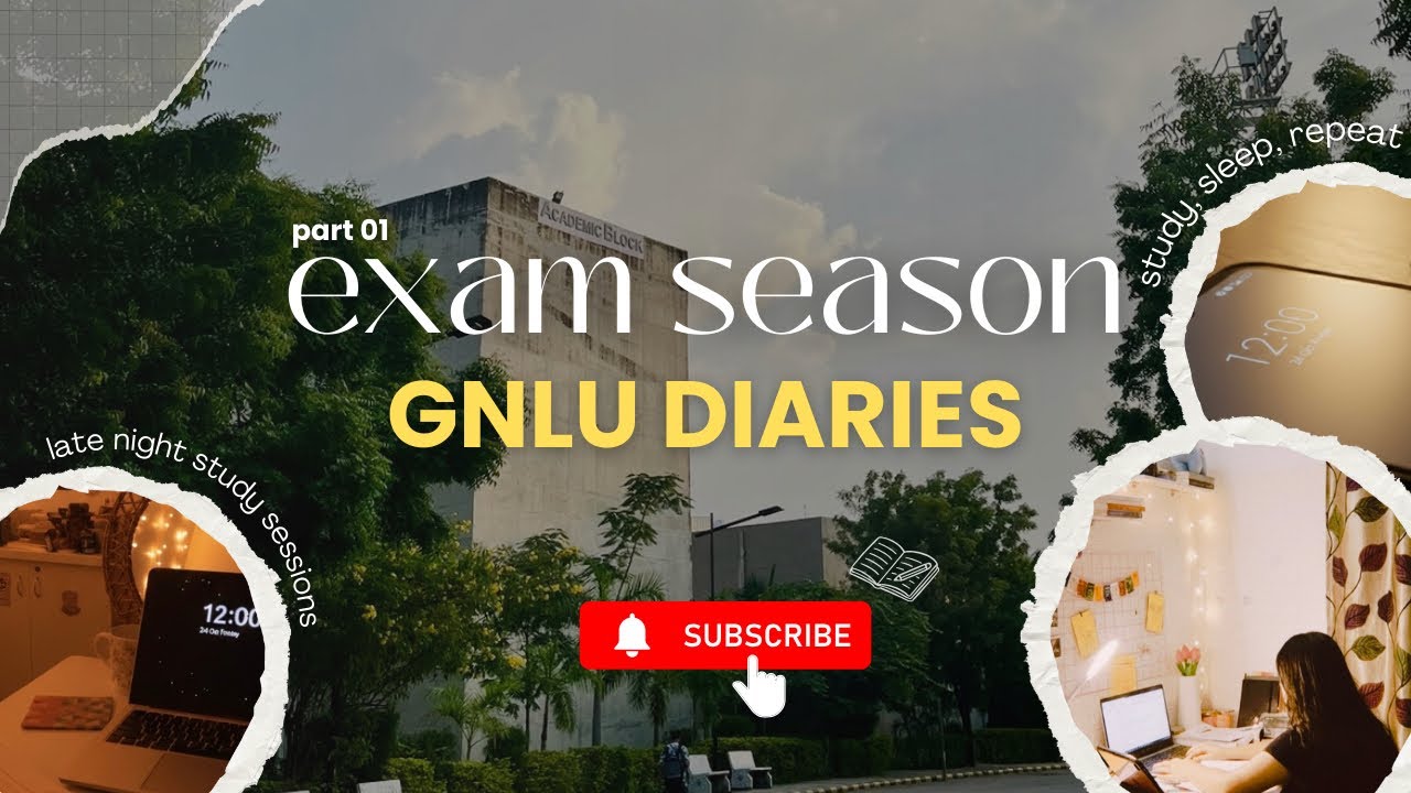 Это экзамен Szn в GNLU | столько болтовни, напряжённая неделя, учись, ешь, спи и повторяй 🔁 🙇🏻‍♀️...