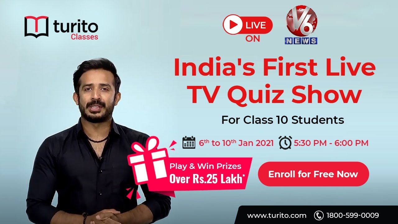Turito Classes | Live Quiz Play & Win for Class 10 Students |1st Ever Live TV Quiz Contest is here!