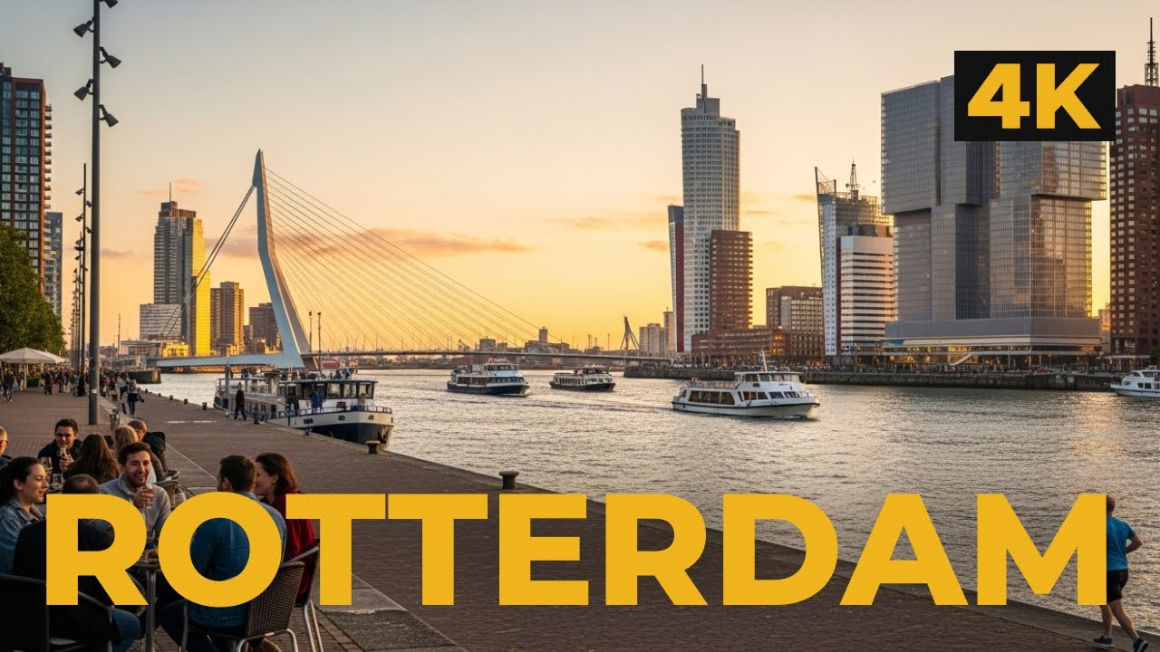 Rotterdam Walking Tour 🇳🇱 | Modern Architecture & City Vibes in 4K