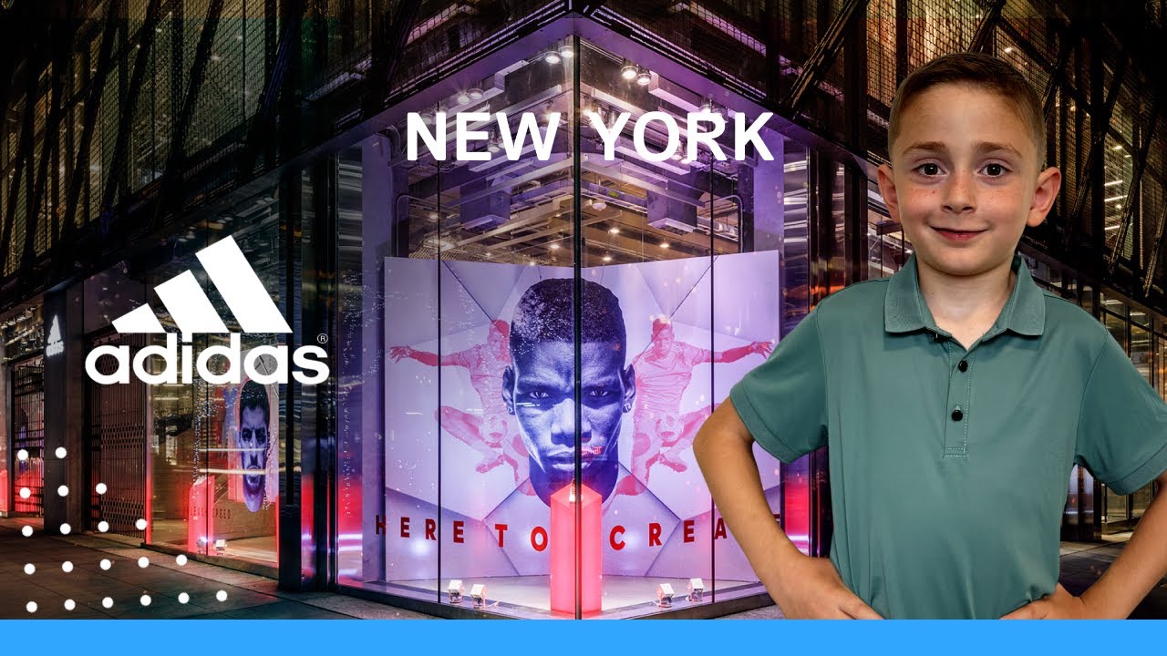 Inside ADIDAS STORE New York City.