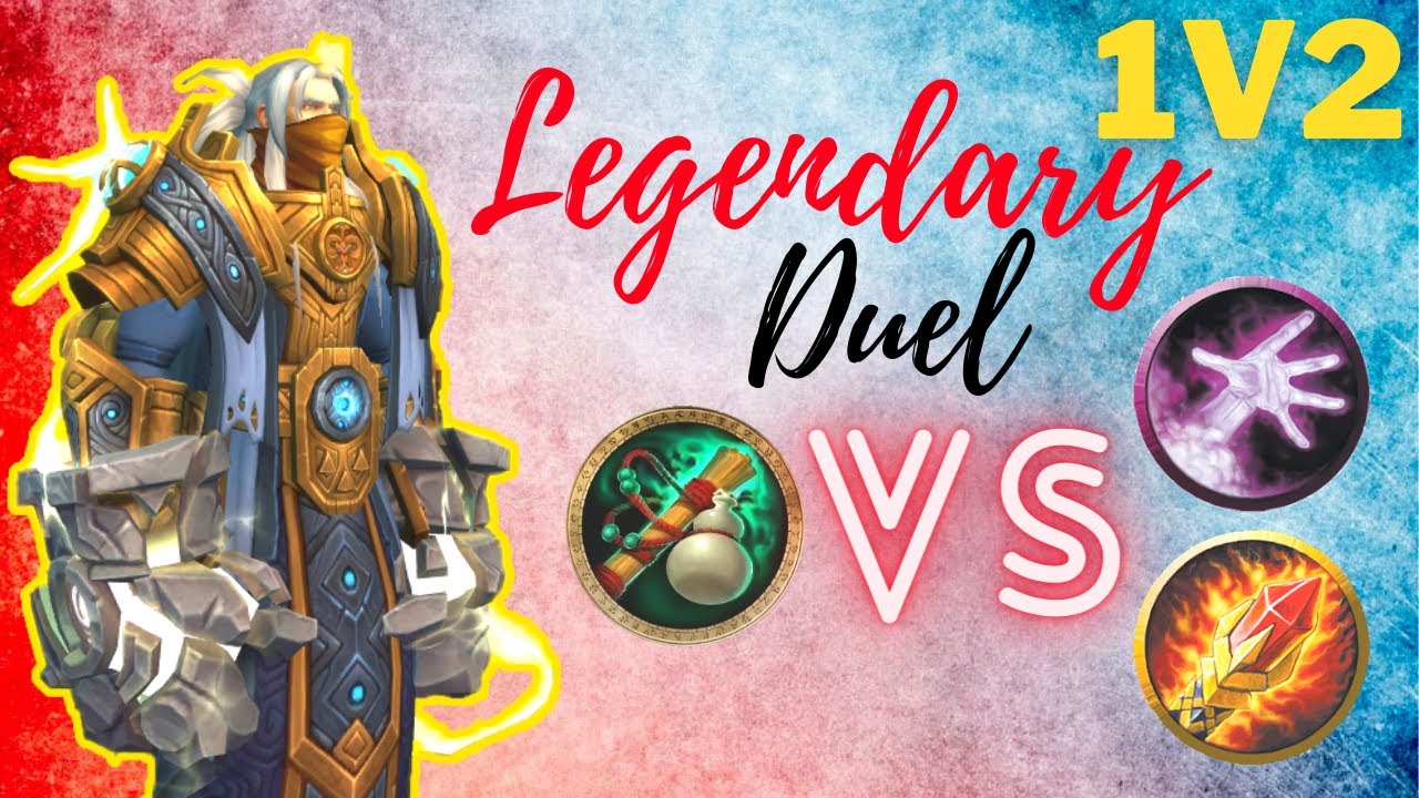 WW Monk VS Mage / Lock 1v2 | Legendary Arena Duel | WOW 9.2.5 Season 4 PVP