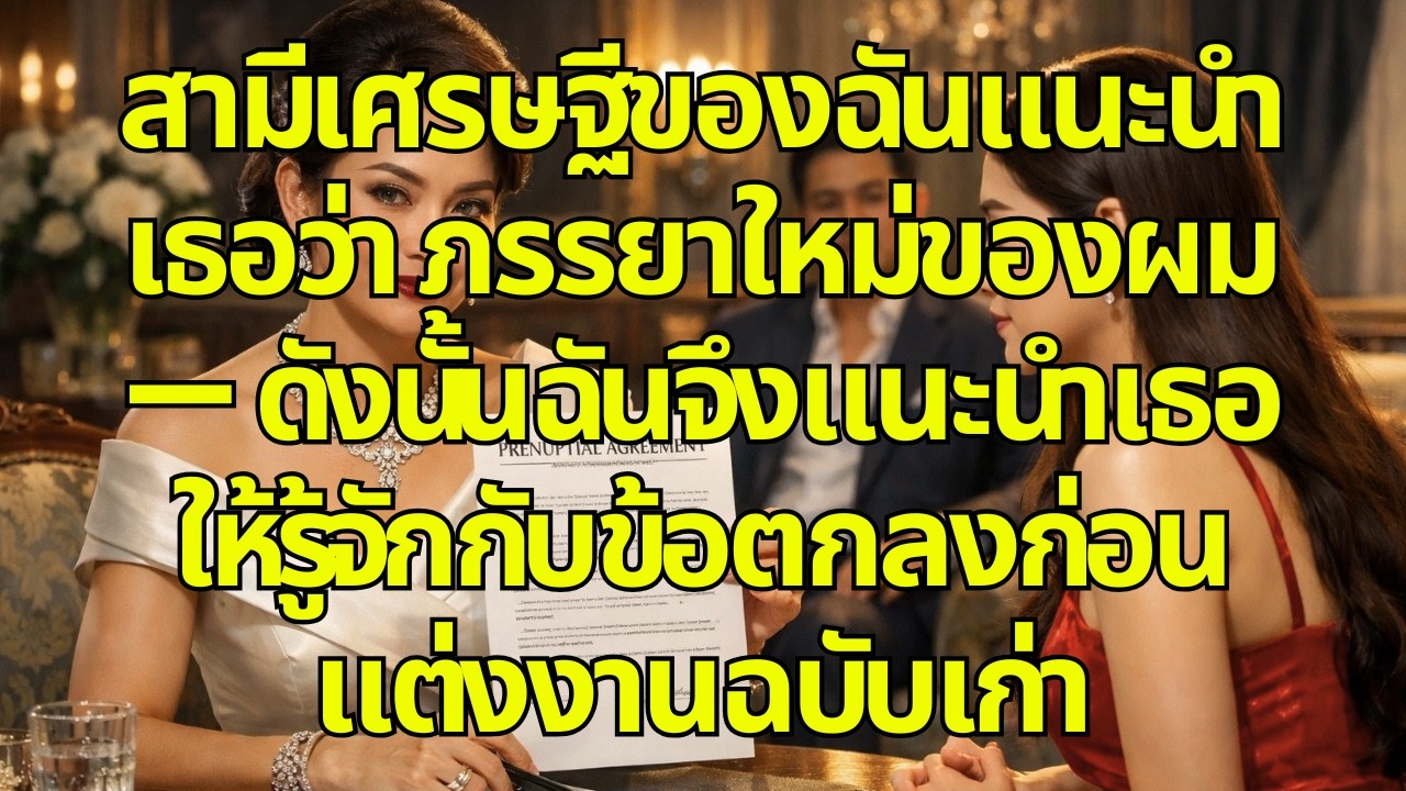 สามีเศรษฐีของฉันแนะนำเธอว่า “ภรรยาใหม่ของผม” — ดังนั้นฉันจึงแนะนำเธอให้รู้จักกับข้อตกลงก่อนแต่งงานฉบ