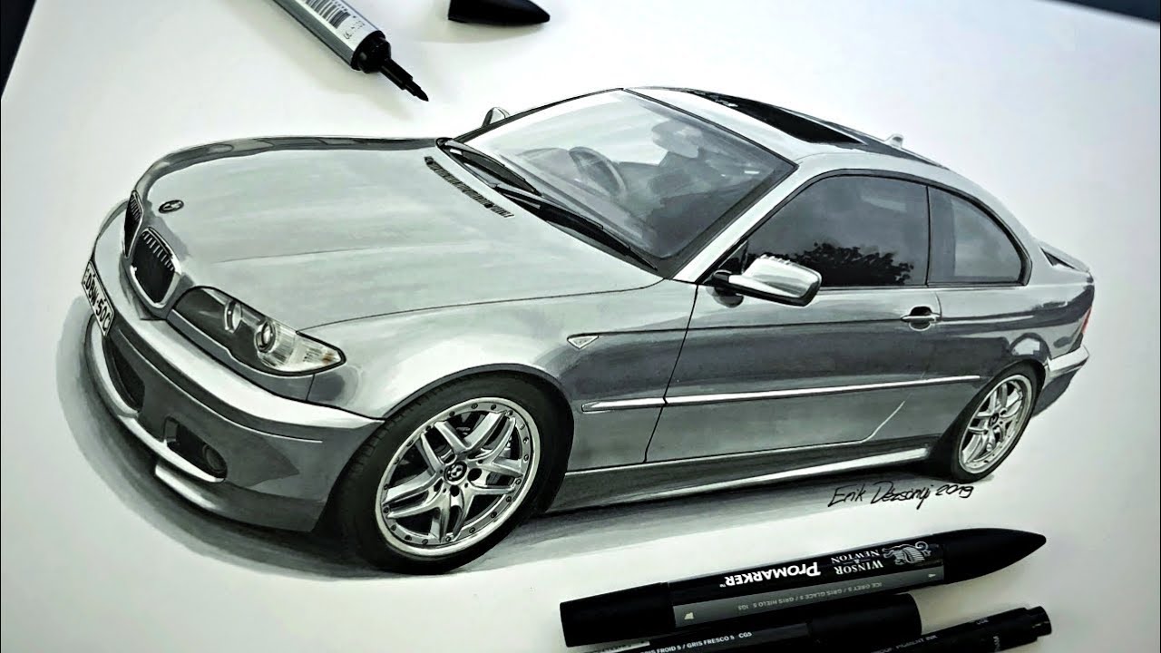 How to draw a car like a pro - BMW 3 series coupe