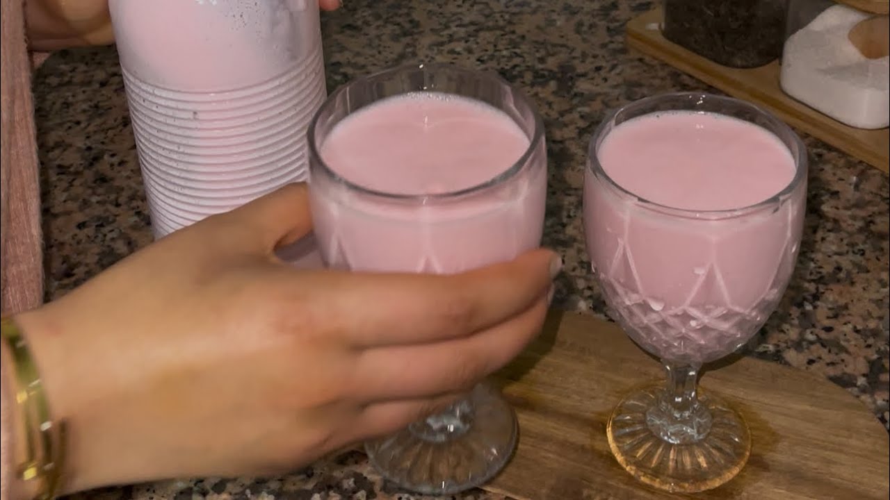 عصير رائع وسهل التحضير 🍓🥤دناب منزلي🩷