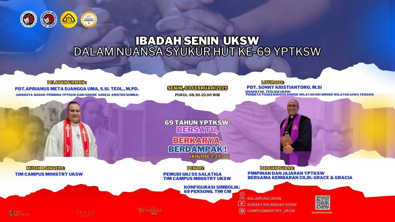 Ibadah Senin UKSW dalam Nuansa Syukur HUT Ke-69 YPTKSW