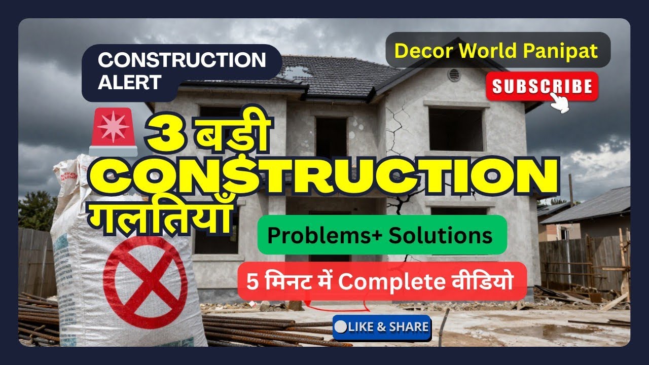 नया घर बना रहे हो? पहले ये देखो | 3 बड़ी Construction गलतियाँ ❌| #construction #home