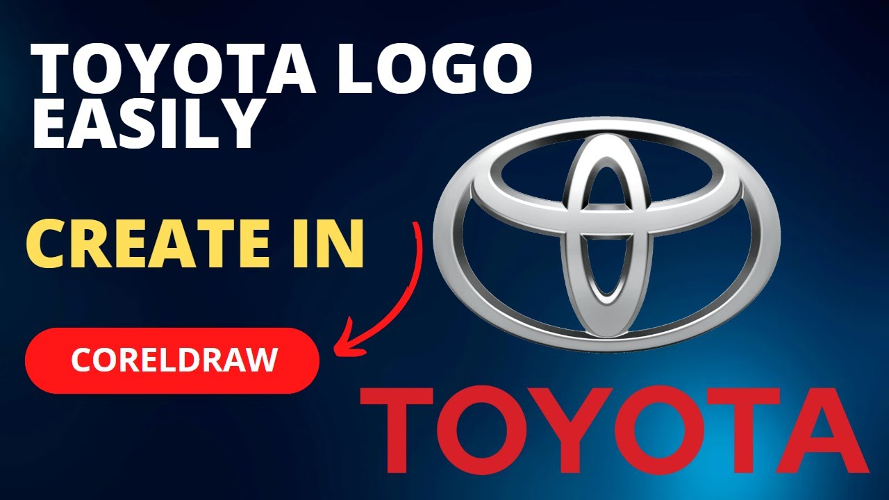 Step-by-Step guide on How to Create Toyota logo in CorelDRAW. #coreldraw #logo #logodesign