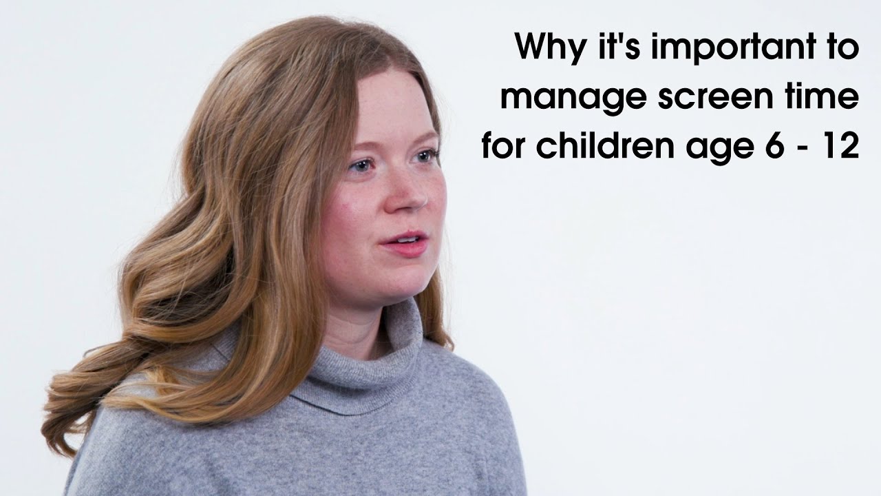 Why it's important to manage screen time for children age 6 to 12