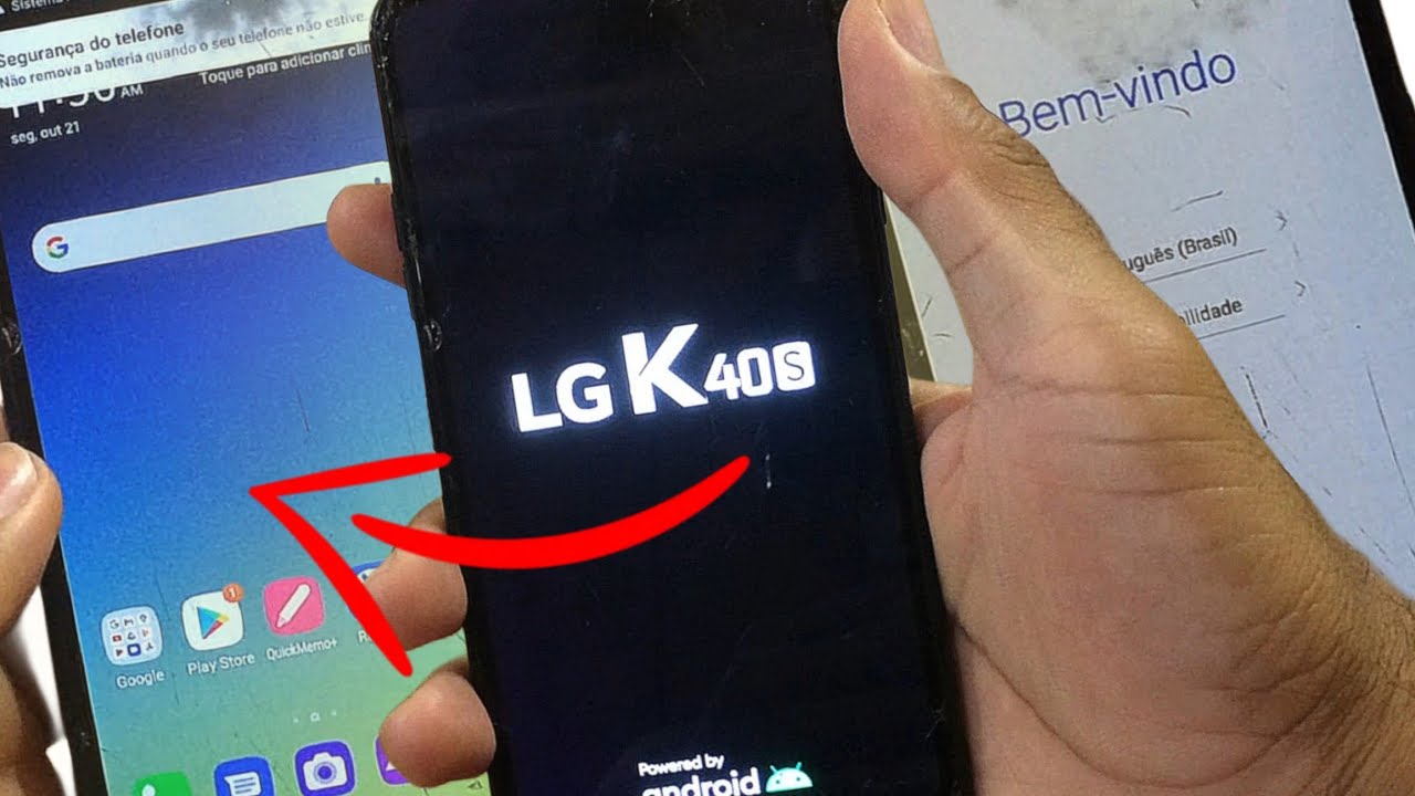 LG k40s - É só fazer isso pra remover a conta google LG k40s sem PC 