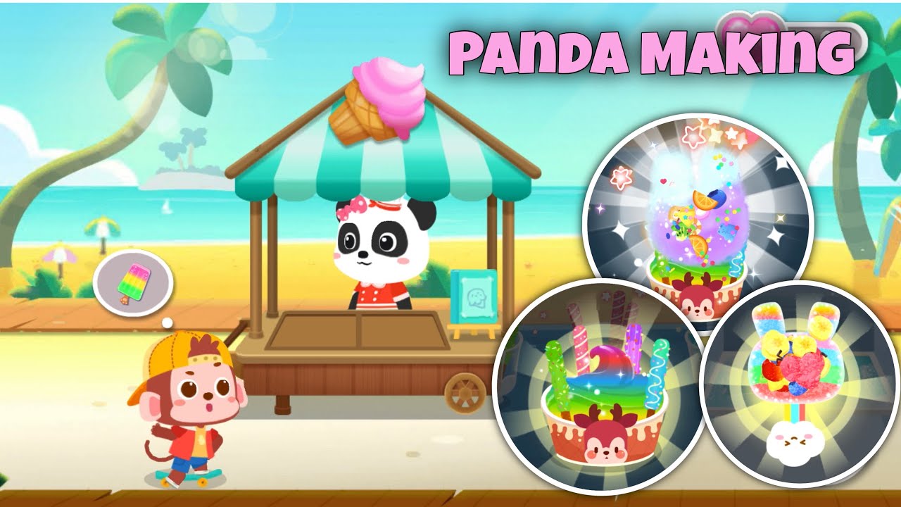 Panda Making Ice Cream And Candy making Video Amazing Video