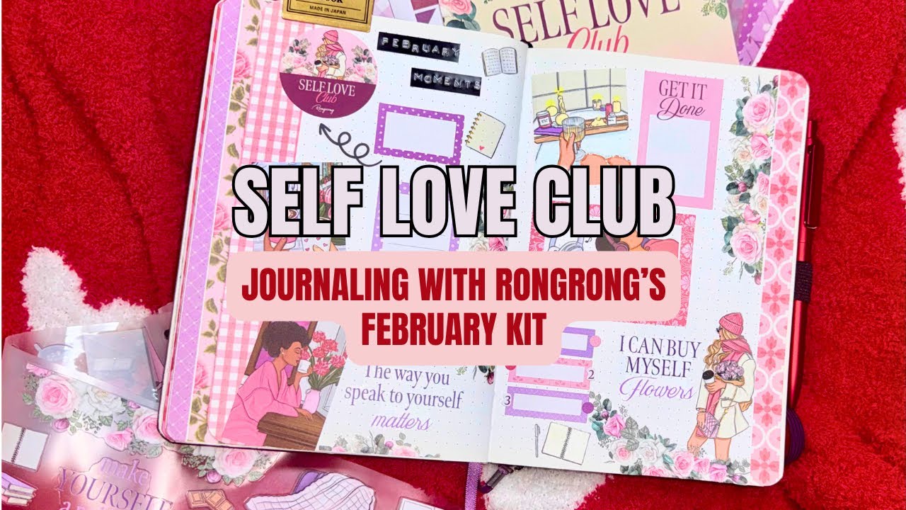 Planning February with RongRong ✨ Self Love Club Monthly Kit | Flip Through + Plan With Me