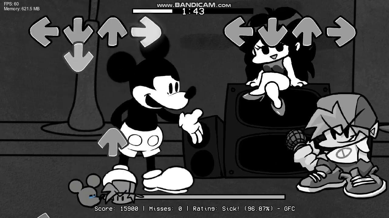 (MOST POPULAR VIDEO) Friday Night Funkin Vs. Mickey Mouse - Good Thoughts Fanmade Mod New Update.