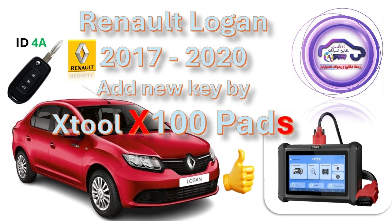 Renault Logan 2017-2020 add new key by XTOOL X100 PADS