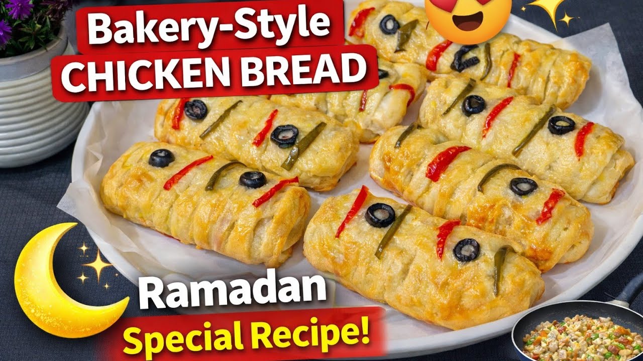 No Oven Bakery Style Chicken Bread Recipe | Ramadan Special Iftar🌙🌙