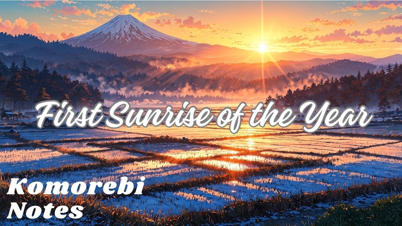 Japanese Lofi BGM🎶 / First Sunrise of the Year 初日の出/ Komorebi Notes/ relaxing, work, study, driving