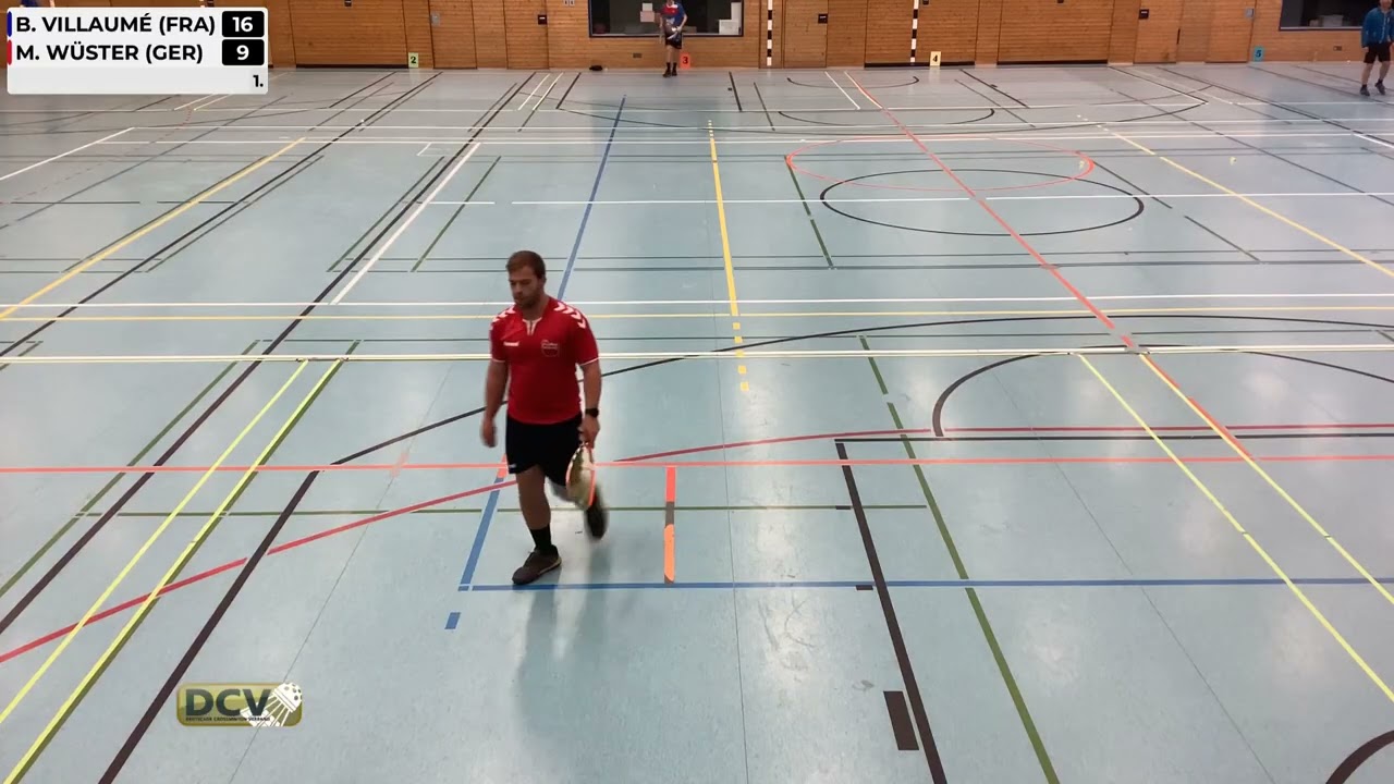 250 Crossminton Open Singles Quarterfinal, B. Villaumé 🇫🇷 vs M. Wüster 🇩🇪
