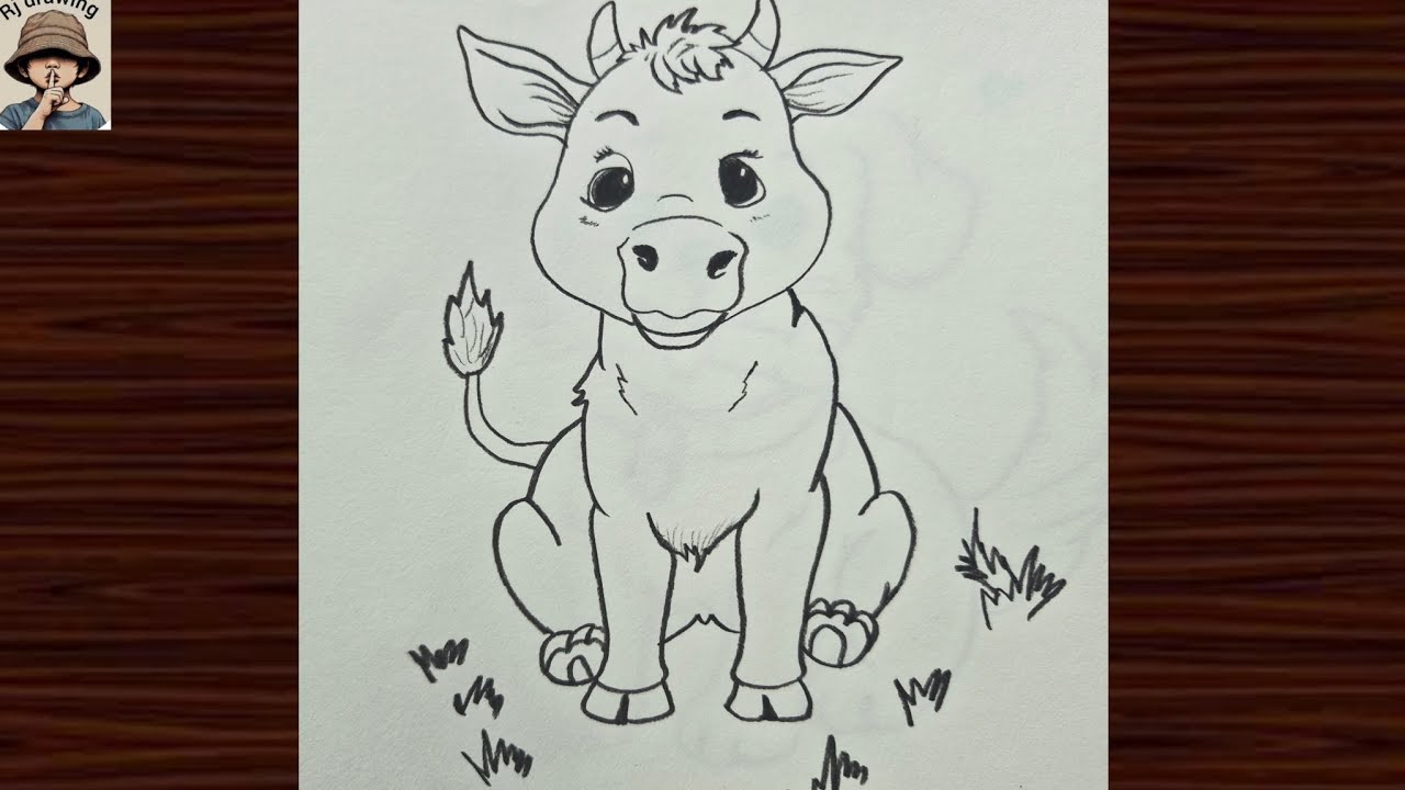 How to Draw a Cow for Kids (Easy Cow Drawing Tutorial)💥