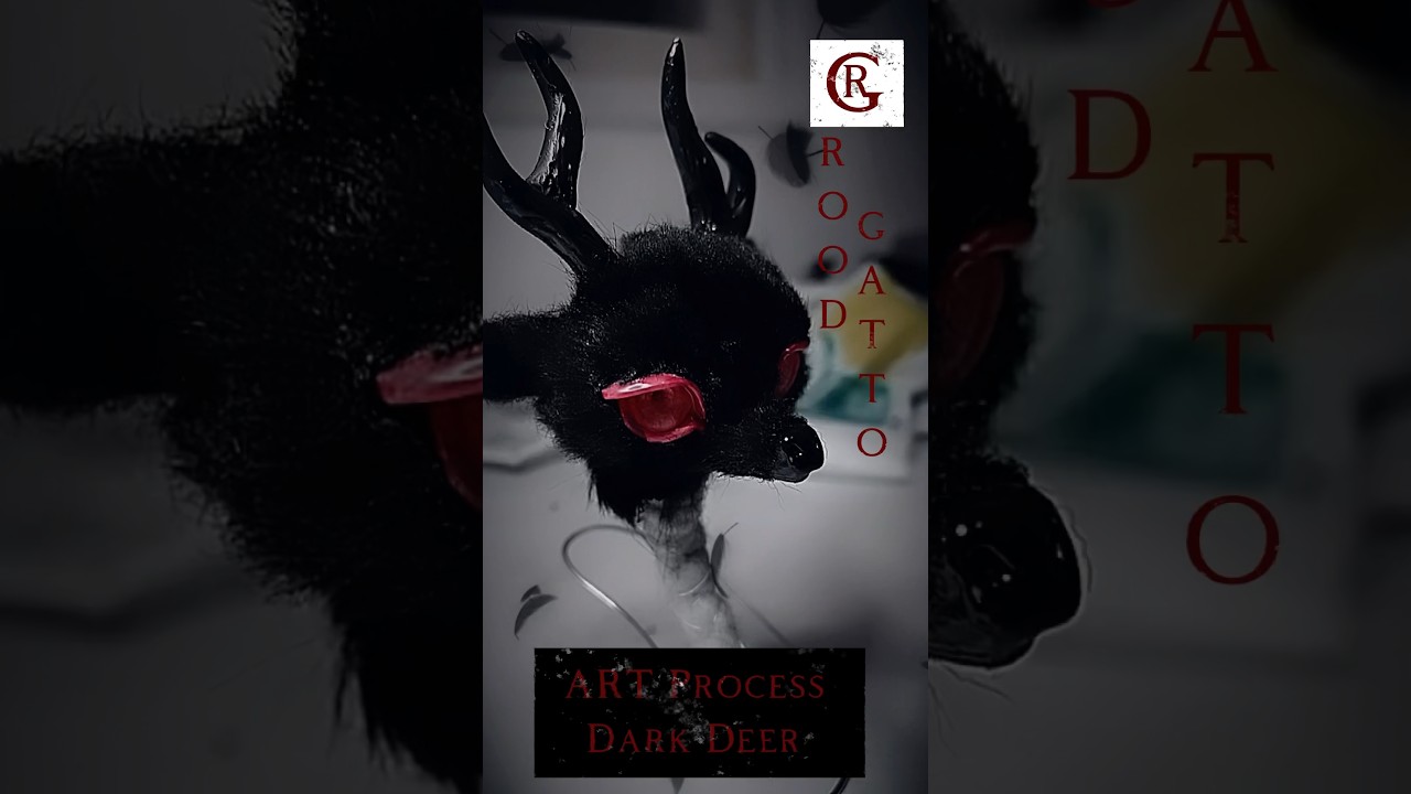 Dark Deer Art doll realism ooak poseable sculpture #shorts #short #deer #art #artdolls