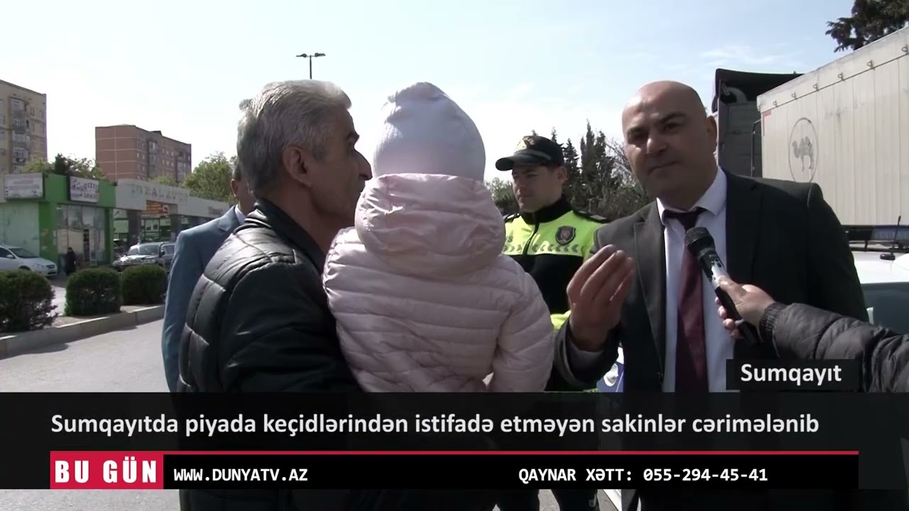 Sumqayıtda piyada keçidlərindən istifadə etməyən sakinlər cərimələnib