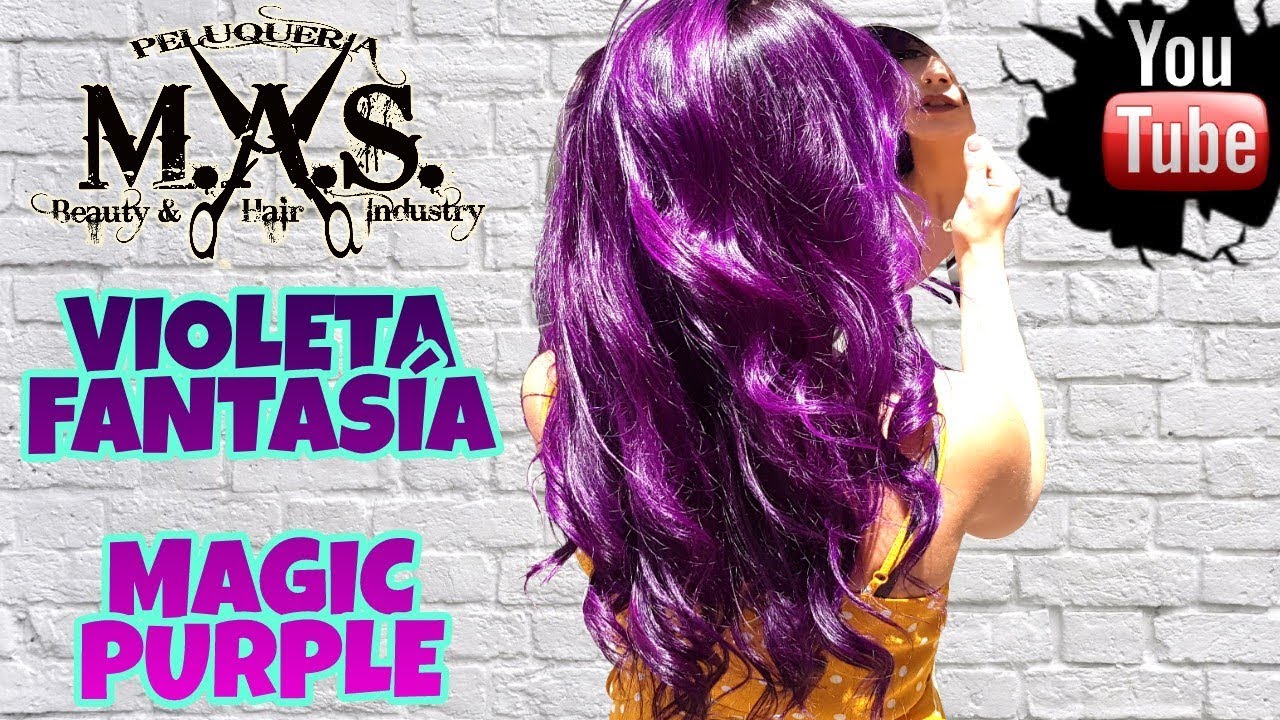 Cabello Violeta oscuro paso a paso. Balayage Purple Hair Tutorial for dark hair, step by step.