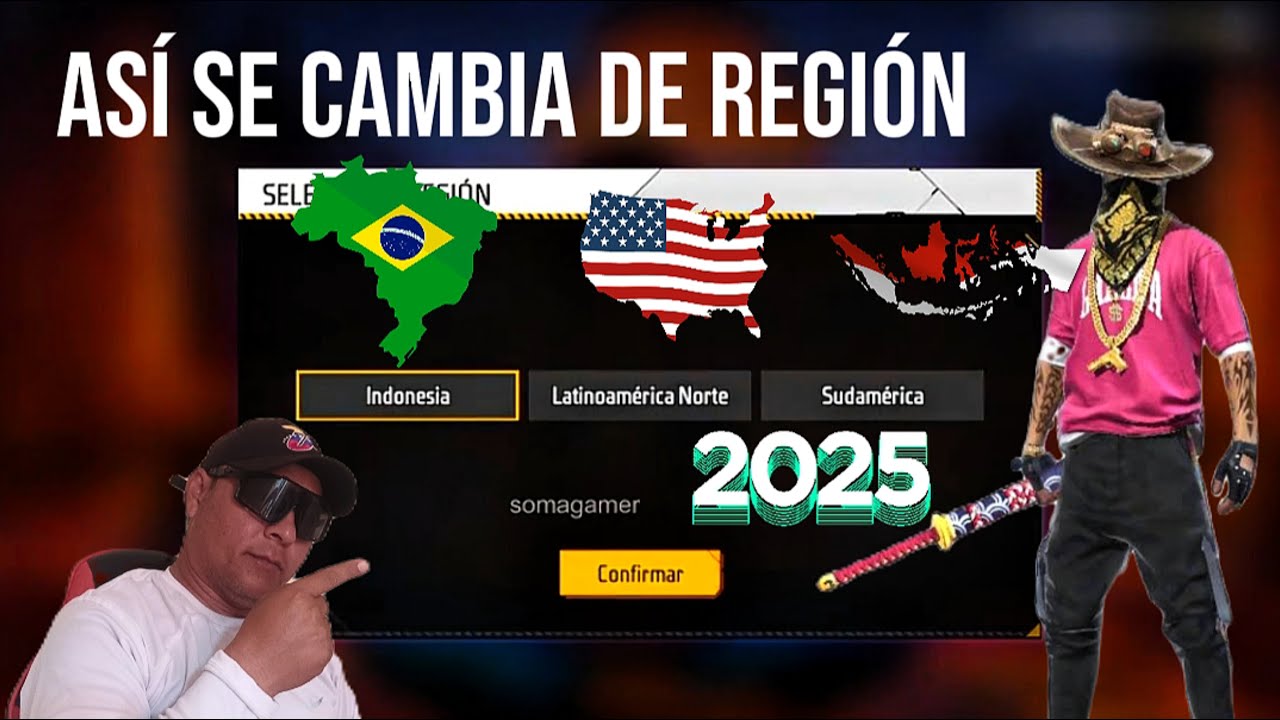 🔥Cómo Cambiar de Región en free fire 20025 Cualquier Región (Actualizado) Brasil,Colombia,Ecuador,🇺🇸