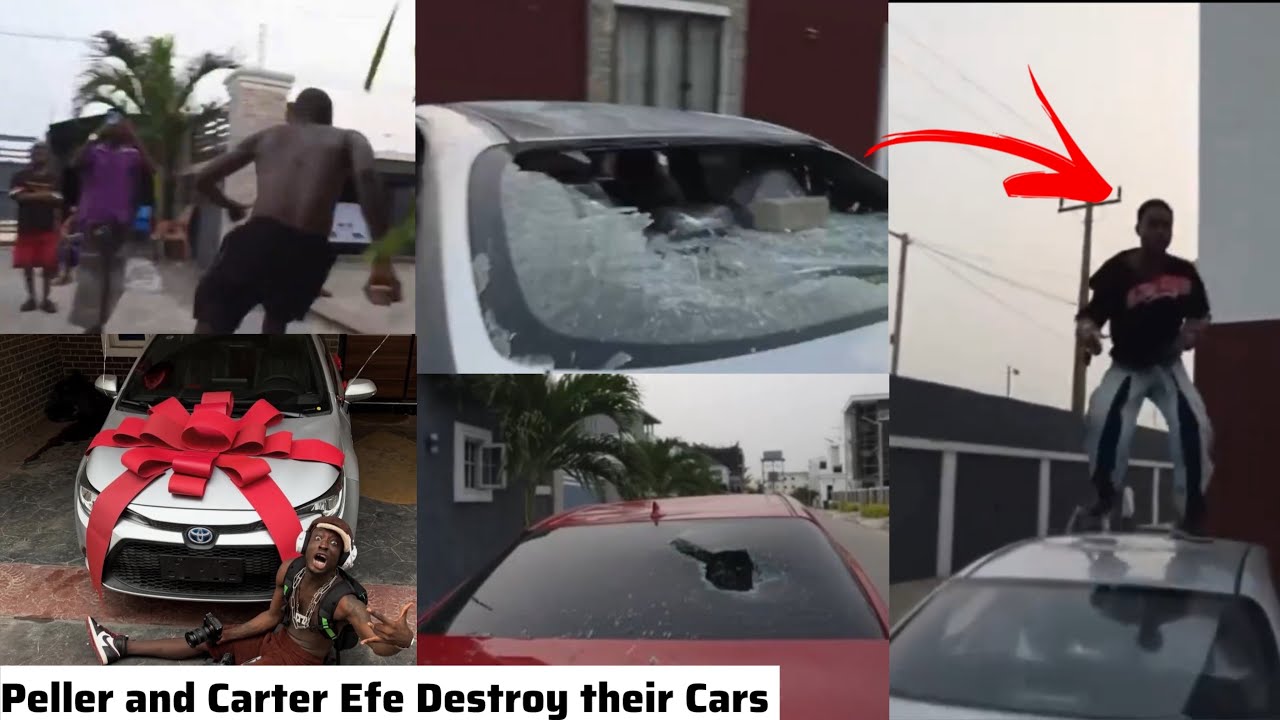 E Money Run Mad as Peller Fight With Carter Efe and Destroy the New Car he Gave Carter Efe