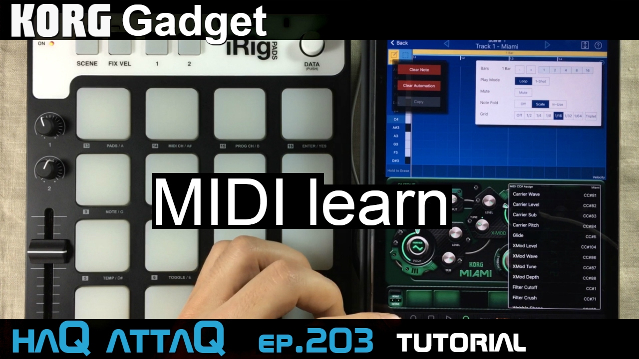 KORG Gadget MIDI learn │ Tutorial - haQ attaQ 203