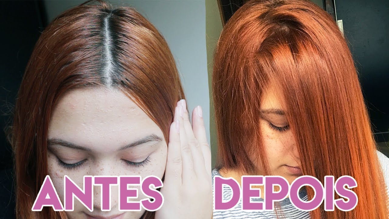 Tonalizando o cabelo RUIVO + Retoque de raiz ❤️ Yamá 7.4
