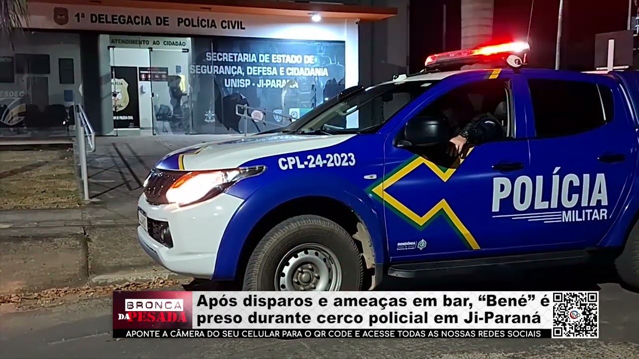 Após disparos e ameaças em bar, “Bené” é preso durante cerco policial em Ji Paraná
