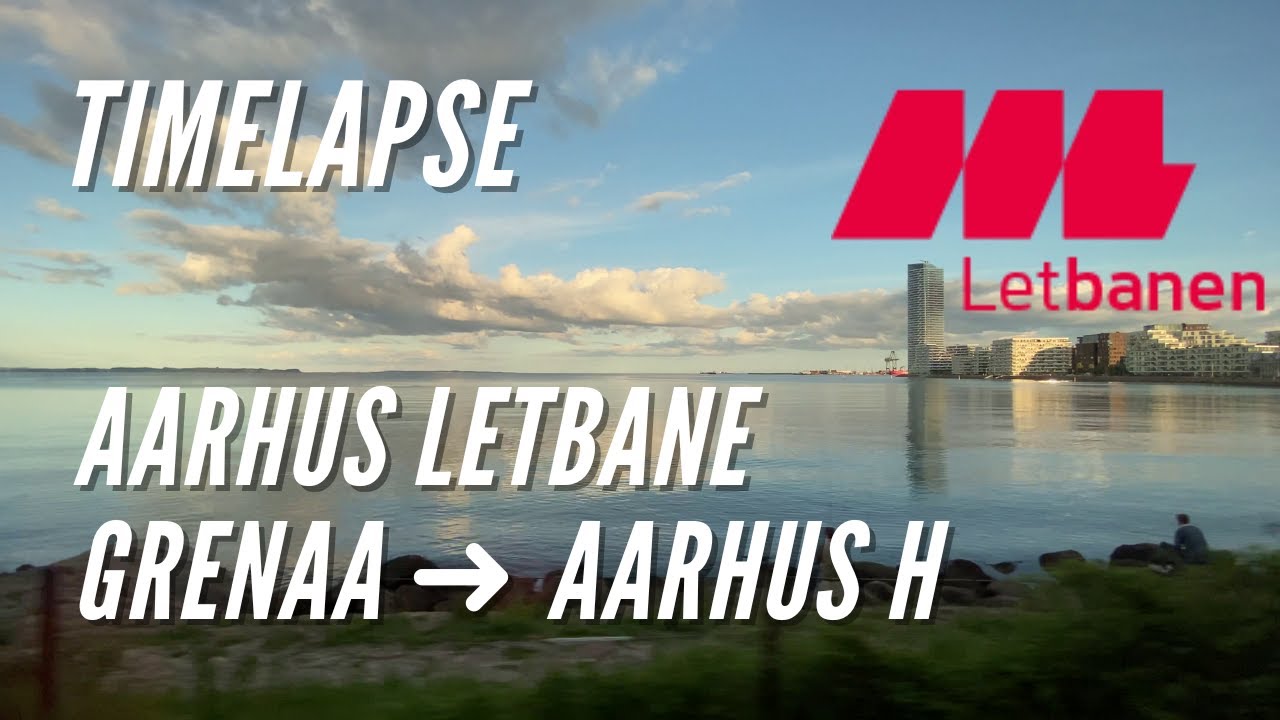 🇩🇰🚋 Timelapse Aarhus Letbane - Linha 1 - Grenaa ➜ Aarhus H (janela da esquerda)