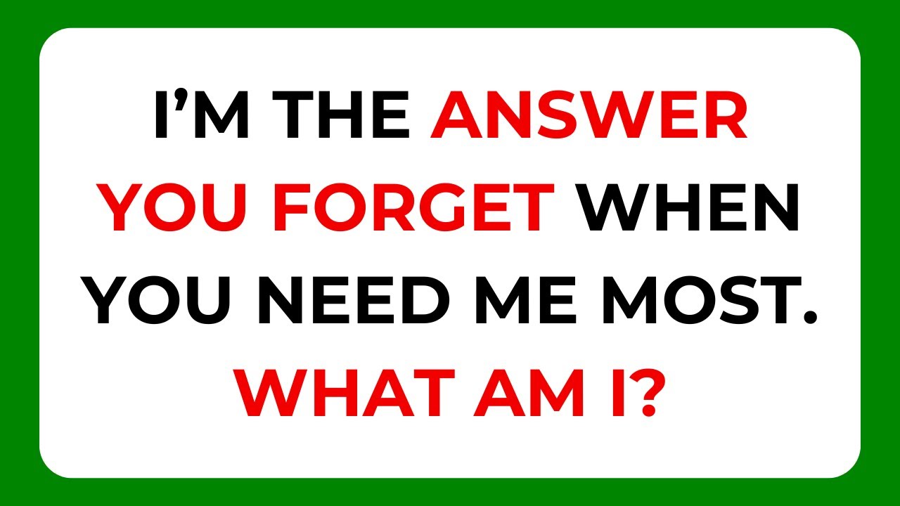 TRICKY RIDDLES THAT WILL TURN YOU INTO A GENIUS 🧩🧠 20 TRICKY RIDDLES THAT'LL BLOW YOUR MIND