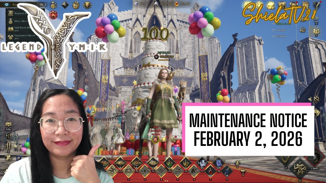 Legend of Ymir MAINTENANCE February 2, 2026 | Shiela TV28