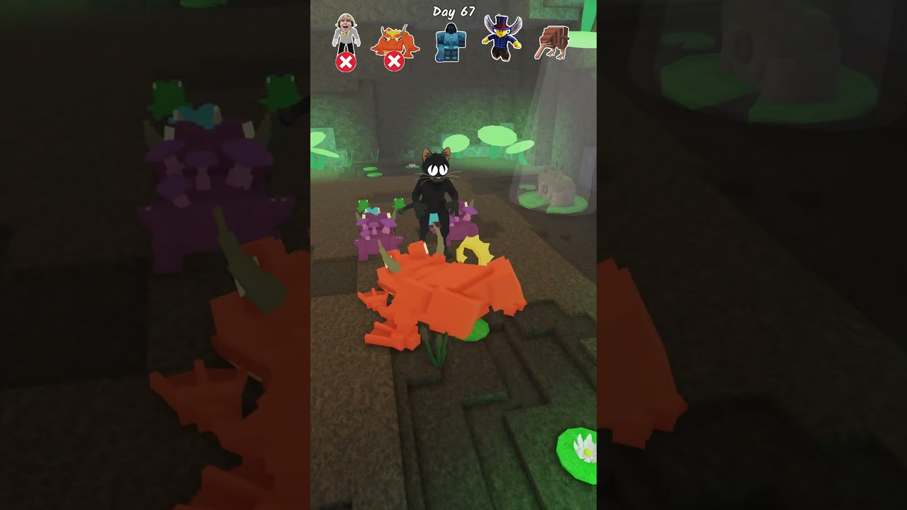 Я троллю кота с помощью Cracky4 #roblox #99nightintheforest
